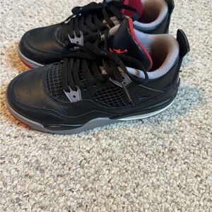 Jordan Retro 4s Black and Red Sneakers